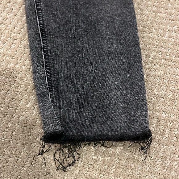 Faded Blackish Grey Skinny Tattered Jeans - Picture 3 of 4